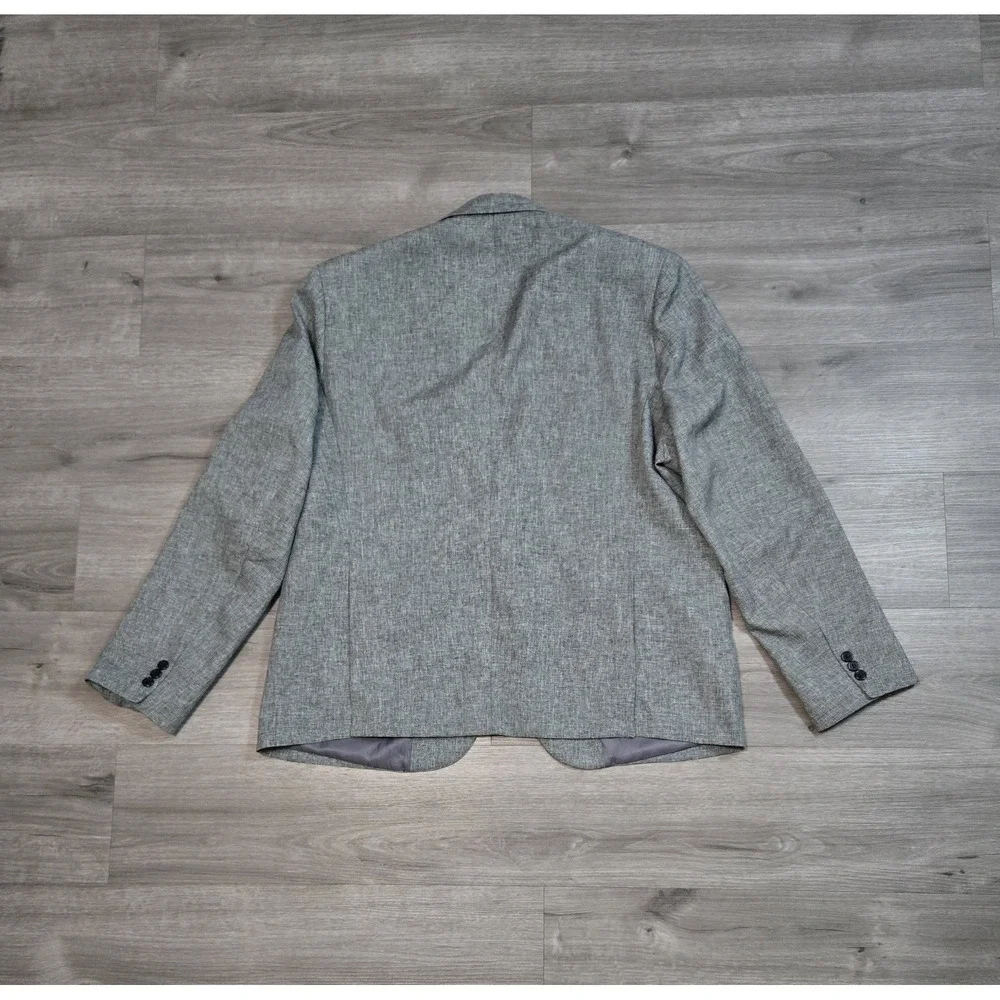 Coofandy Men's 1-Button Sports Coat Blazer Jacket Gray Size 3XL Pockets - Picture 2 of 14